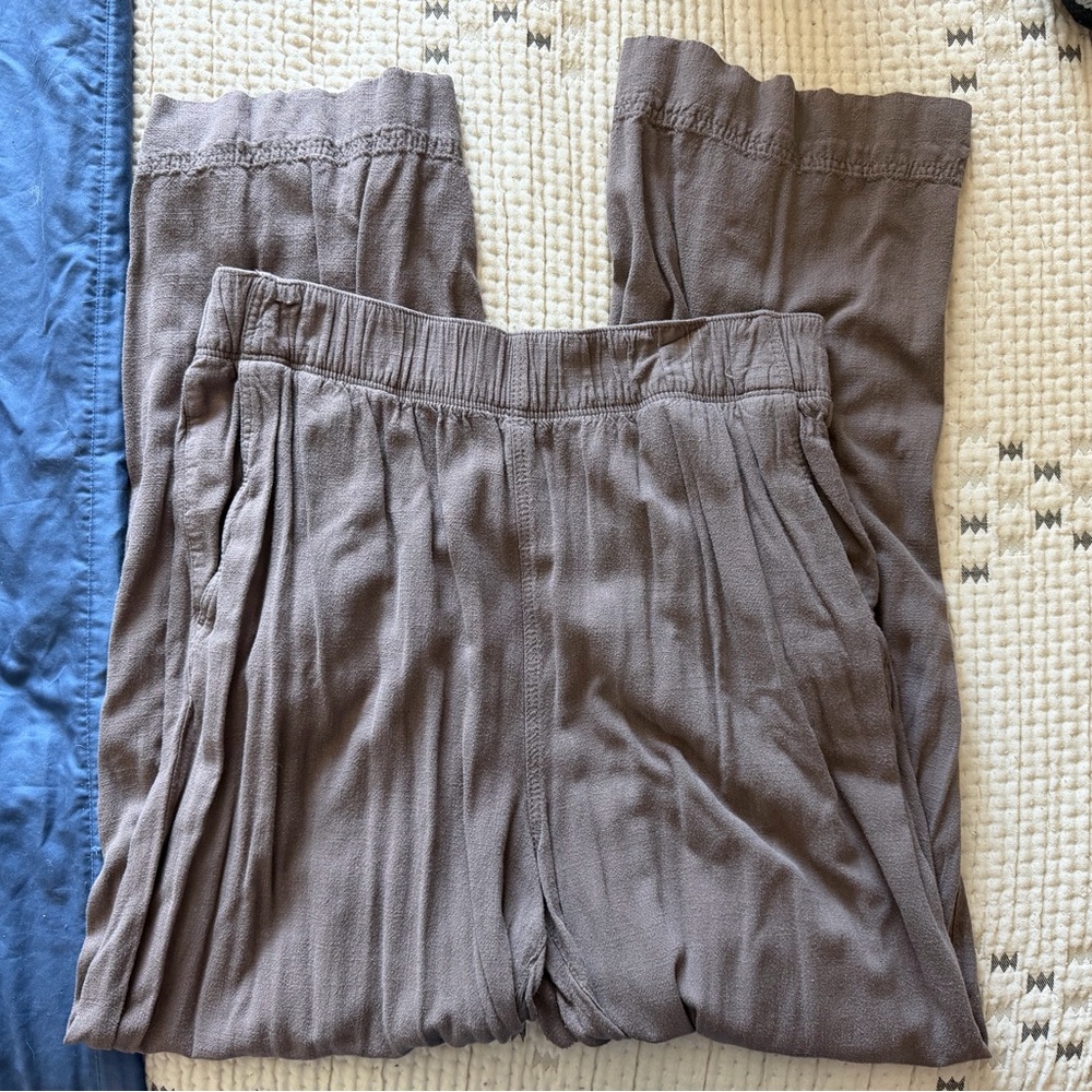 H&M Brown Elastic-Waist Pants